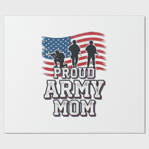 Papel De Presente Camisa Militar Patriótica Vintage Orgulhosa Mãe do