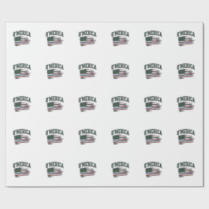 Papel De Presente Camisa O’Merica Vintage Envelhecida Design de Band