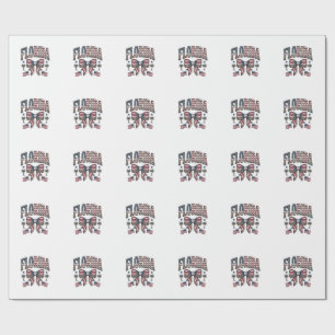 Papel De Presente Camisa Patriótica da Flórida Vintage Bow Quatro de