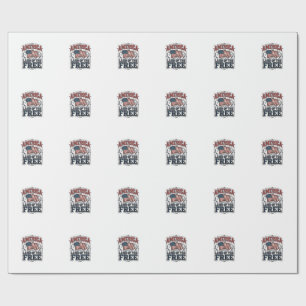 Papel De Presente Camisa Patriótica Vintage América Terra Dos Livres