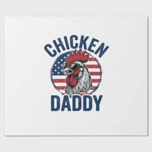 Papel De Presente Camisa Patriótica Vintage Galo Frango Papai Desi