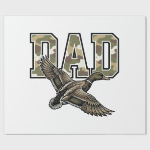Papel De Presente Camisa Vetorial Camuflagem Papai Pato Xilogravura 