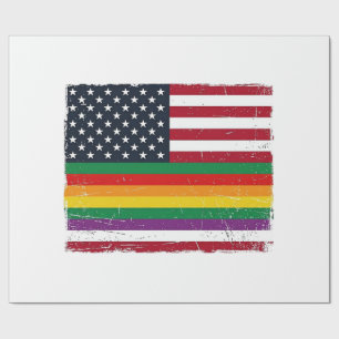 Papel De Presente Camisa Vetorial com Desenho da Bandeira do Orgulho