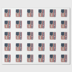 Papel De Presente Camisa Vetorial da Bandeira Americana Patriótica d