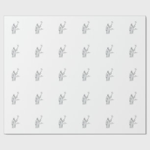 Papel De Presente Camisa Vintage Cristã Pombo Paz Seja Com Você