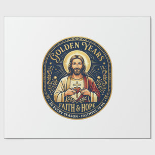 Papel De Presente Camisa Vintage de Aposentadoria de Jesus Cristão