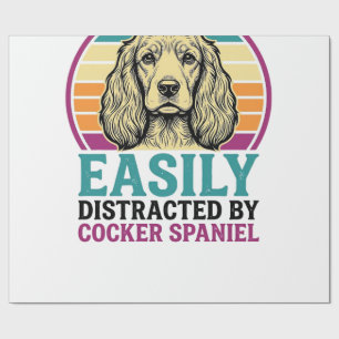 Papel De Presente Camisa Vintage de Cachorro Cocker Spaniel Facilmen