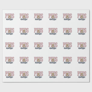 Papel De Presente Camisa Vintage de Enfermeira Pediátrica Urso Teddy