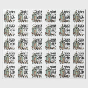 Papel De Presente Camisa Vintage de Fazenda Criando Frango E Louvand