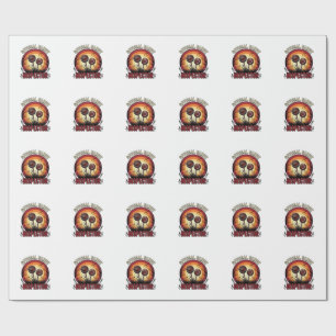 Papel De Presente Camisa Vintage de Halloween Inspetor de Doces Ofic