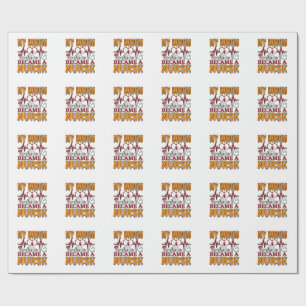 Papel De Presente Camisa Vintage Engraçada de Enfermeira de Hallowee