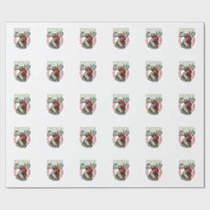 Papel De Presente Camisa Vintage Galo Frango Papai Design_1