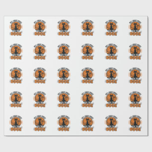Papel De Presente Camisa Vintage Gato Preto de Halloween Aqui Para O