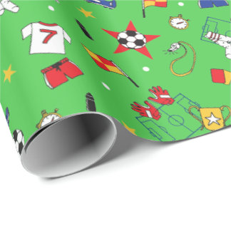 Papel De Presente Camisas de futebol e Design de botas