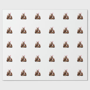 Papel De Presente Camiseta Bigfoot Bunny Funny Easter Day Sasquatch