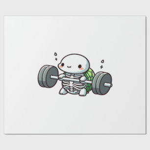 Papel De Presente Camiseta Clássica Deadlift Cute Tartaruga