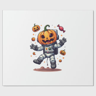 Papel De Presente Camiseta de Astronauta de Abóbora � Explorador Esp