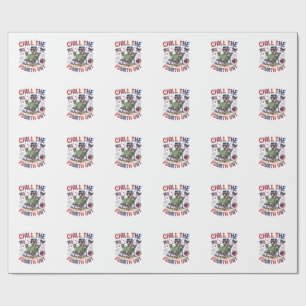 Papel De Presente Camiseta de Férias de Verão da Tartaruga do Quarto