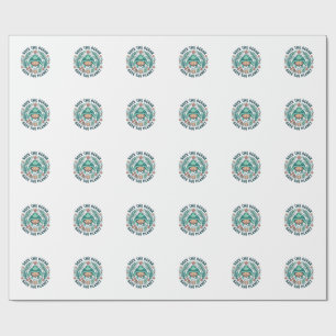 Papel De Presente Camiseta de gravura vintage de tartaruga marinha S