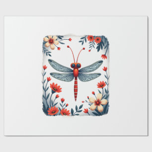 Papel De Presente Camiseta de Natal Libélula_1 (2)