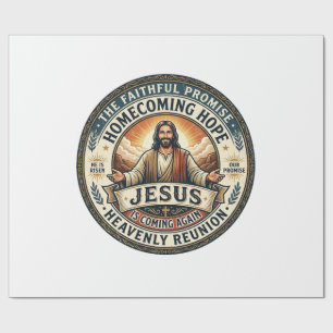 Papel De Presente Camiseta Esposa Militar de Jesus Esperando Esposa 