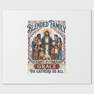 Papel De Presente Camiseta Família Misturada Jesus Família Recompost