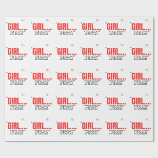 Papel De Presente Camiseta Girl Pray | Camiseta Cristã Baseada na Fé