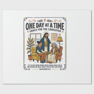 Papel De Presente Camiseta Gráfica Jesus Cuidando Pais Idosos Cristã