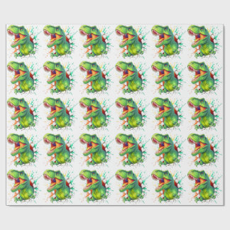 Papel De Presente Camiseta Infantil Menino Smash Parede Dinossauro T