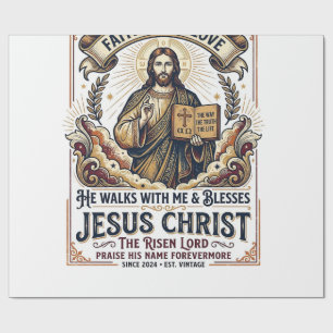 Papel De Presente Camiseta Jesus Surfando Fé Inspiradora