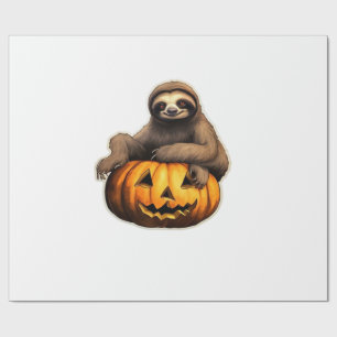 Papel De Presente Camiseta Oversized tema de Halloween de preguiça