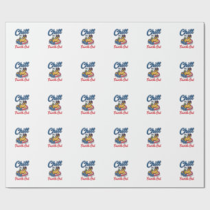 Papel De Presente Camiseta Patriótica do Pato do Quatro de Julho