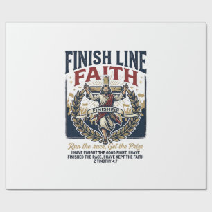 Papel De Presente Camiseta Vintage Jesus Correndo Maratona Gráfica C