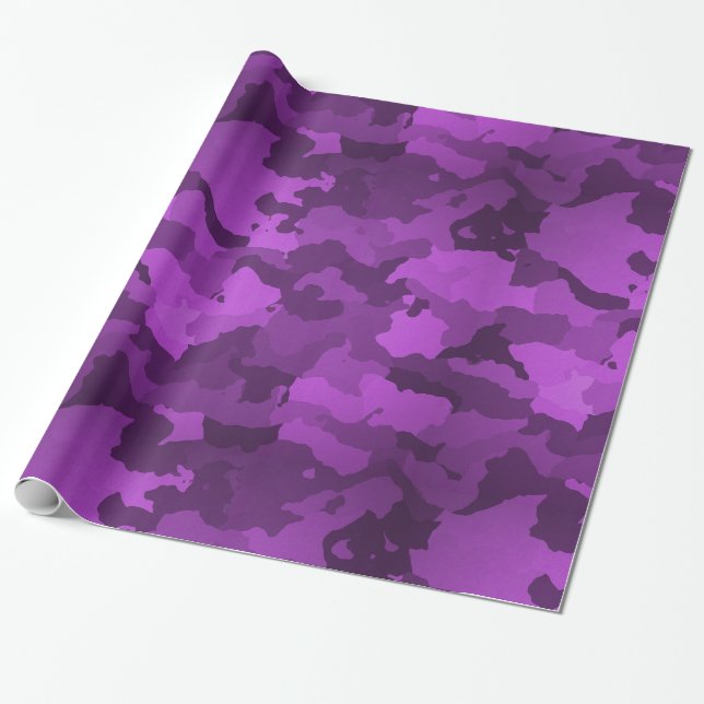 Papel De Presente Camo roxo (Desenrolado)