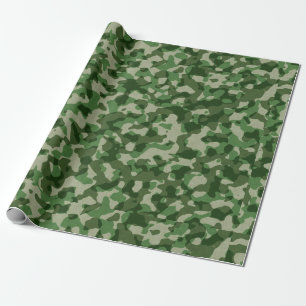 Papel De Presente Camo Verde
