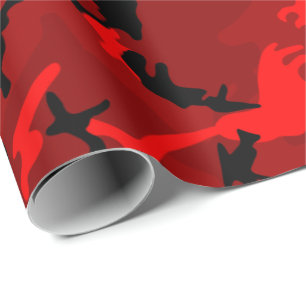 Papel De Presente Camo Vermelho legal