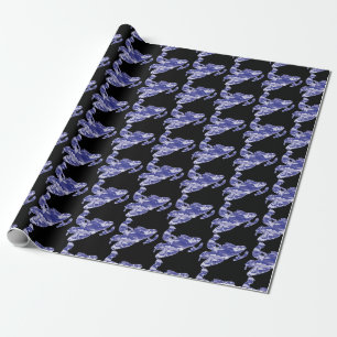Papel De Presente Camouflage Blue Snowmobiler