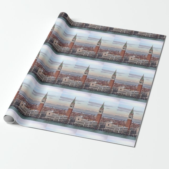 Papel De Presente Campanile di San Marco, Veneza Itália (Desenrolado)