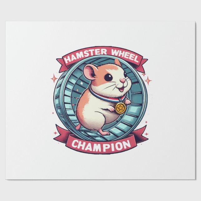 Papel De Presente Campeão da Roda de Hamster (Aberto)