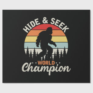 Papel De Presente Campeão Mundial de Esconde-Esconde do Pé-Grande