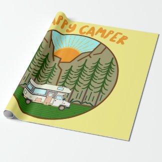 Papel De Presente Camper feliz - gráfico Vanlife nº 7