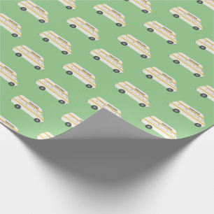 Papel De Presente Campervan retro Motorhome rv Van Verde