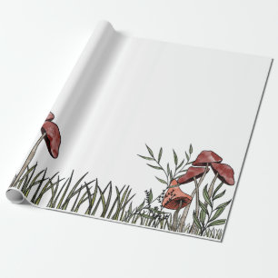 Papel De Presente Campo de cogumelo