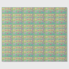 Papel De Presente Campo de Flores