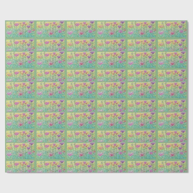 Papel De Presente Campo de Flores (Aberto)