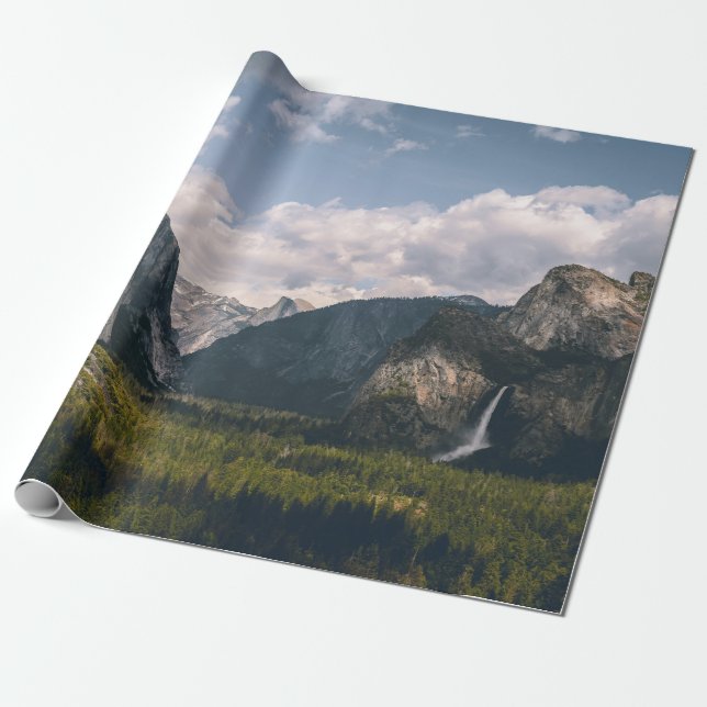 PAPEL DE PRESENTE CAMPO DE GRAMAS VERDE PERTO DA MONTANHA ROCKY SOB  (Desenrolado)