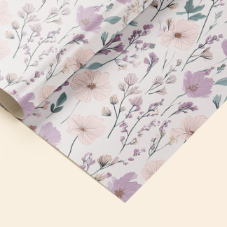 Papel De Presente Campo de Lavanda e Beijo