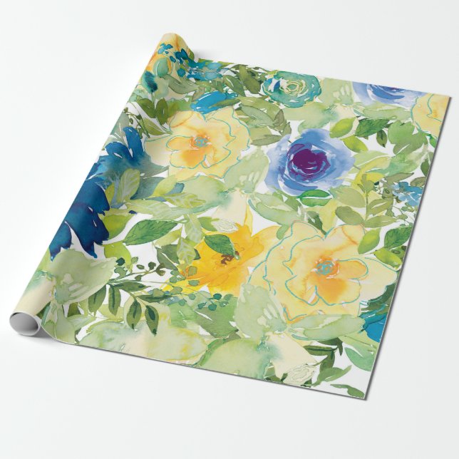Papel De Presente Campo Flor (Desenrolado)