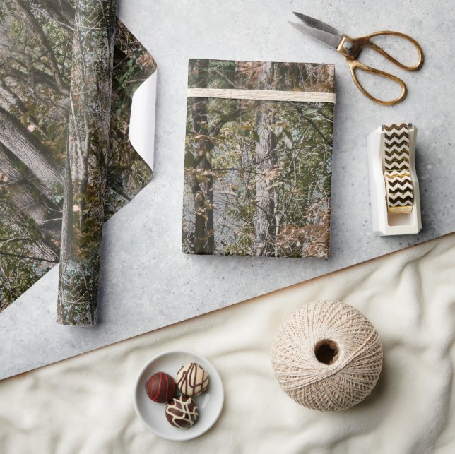 Papel De Presente Campo Florestal Camo Caça/Pesca Natural (Artesanato)