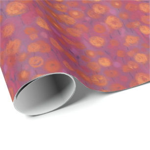 Papel De Presente Campos arenosos, padrão floral abstrato, cor de la